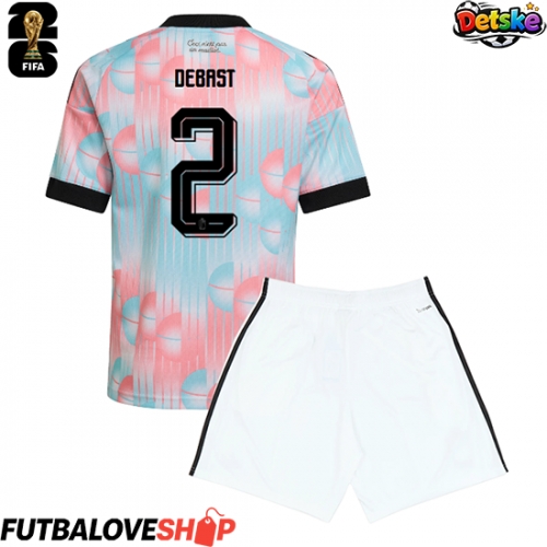 Dres Belgicko Zeno Debast #2 Preč pre deti MS 2026 Krátky Rukáv (+ trenírky)